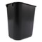 Rubbermaid Commercial 3.5-Gallon Rectangular Deskside Wastebasket - Black